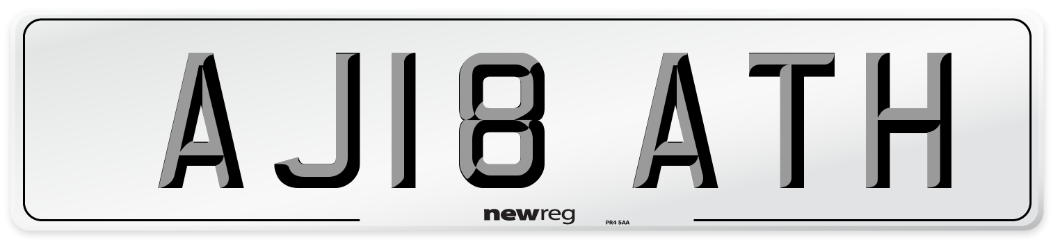 AJ18 ATH Number Plate from New Reg